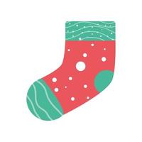 christmas sock decoration vector