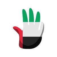 UAE flag in hand vector