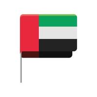 bandera de emiratos árabes unidos vector