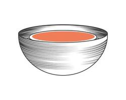 bowl with sauce vector