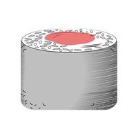 sushi roll icon vector