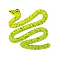 icono de serpiente verde vector