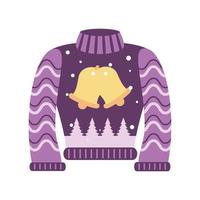 bells on ugly sweater vector