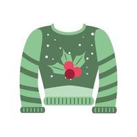 green ugly sweater vector