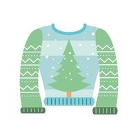 suéter feo de navidad vector
