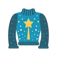 ugly sweater knitted vector