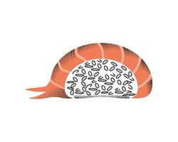 sushi con pescado vector