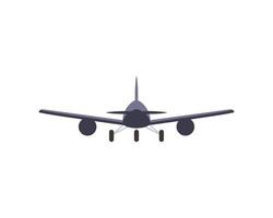 passenger airliner front view vector