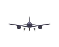 passenger airliner front view vector