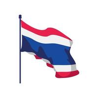 bandera de tailandia nacional vector
