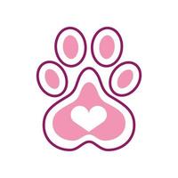 paw with heart vector