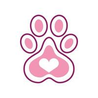 paw with heart vector