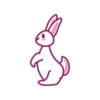 lindo icono de conejo vector