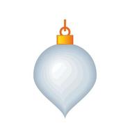 christmas white ball vector