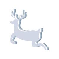 icono de venado blanco vector