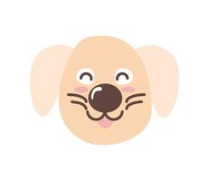 cute dog face vector