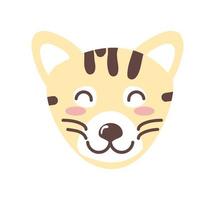 cute tiger face vector