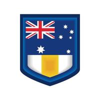 insignia de la bandera de australia vector