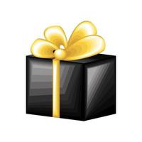 black gift box vector