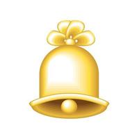 christmas gold bell vector