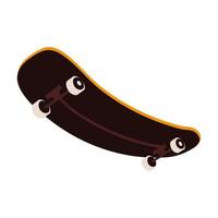 skateboard flat icon vector