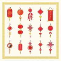 chinese hanging decortation vector