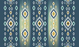 Geometric ethnic oriental ikat pattern traditional Design for background,carpet,wallpaper,clothing,wrapping,Batik,fabric,Vector illustration.embroidery style. vector