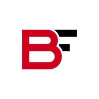Gráfico de vector de ilustración del logotipo de letra bf moderno. perfecto para usar en empresas de tecnología