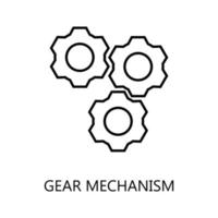 Gear Mechanism icon. Trendy flat vector Gear Mechanism icon on white background, vector illustration can be use for web and mobile