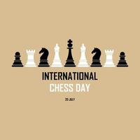 inspiraciones del logo del día internacional del ajedrez vector