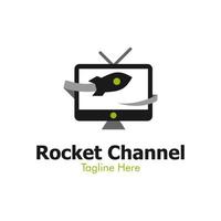 Illustration Vector Graphic of Rocket Channel Logo. Perfect to use for Technology Company