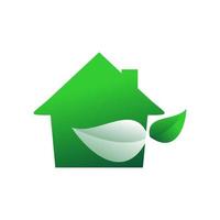 gráfico de vector de ilustración del logotipo de la casa ecológica de la naturaleza. perfecto para usar en compañía de la naturaleza