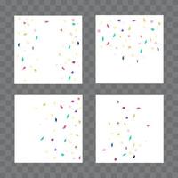 Colorful confetti set for party illustration vector