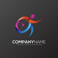 logo degradado premium vector