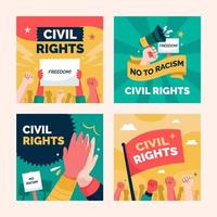 Civil Rights Social Media Template vector
