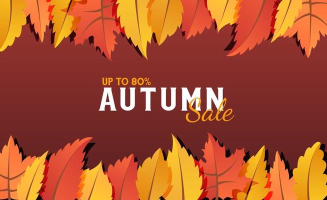 Autumn backgrounds with leaves for shopping sale or promo poster and frame leaflet or web banner and social media