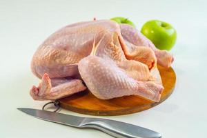 fresh chicken on the table photo