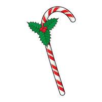 Christmas candy cane isolated on white background. Illustration vector graphic of candy cane good for element or part of Christmas design