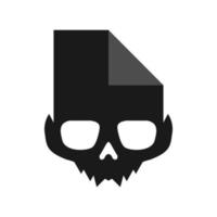 Illustration Vector Graphic of Skull File Logo. Perfect to use for Technology Company
