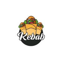 logotipo de kebab moderno vector