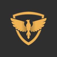 gráfico de vector de ilustración del logotipo del emblema del águila. perfecto para usar en empresas de tecnología
