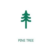 icono de pino. icono de árbol de pino moderno vector plano sobre fondo blanco, ilustración vectorial se puede utilizar para web y móvil