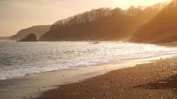 Seascape with beautiful rocks and waves. photo