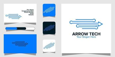 Illustration Vector Graphic of Arrow Tech Logo. Perfect to use for Technology Company