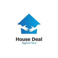 Illustration Vector Graphic of House Deal Logo. Perfect to use for Technology Company