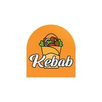 logotipo de kebab moderno vector