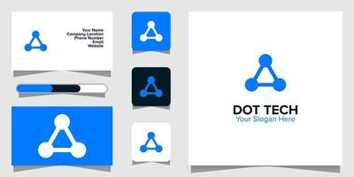 Illustration Vector Graphic of Dot Tech Logo. Perfect to use for Technology Company