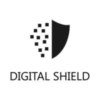 Digital Shield icon. Trendy flat vector Digital Shield icon on white background, vector illustration can be use for web and mobile