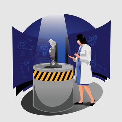 Robotic Woman Engineer