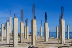 concrete and iron pillars photo